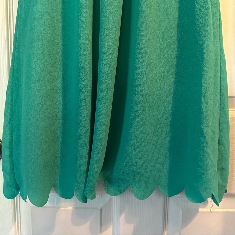 Juniors Speechless Aqua Green Sleeveless Scalloped Dress Size Large - Picture 6 of 6
